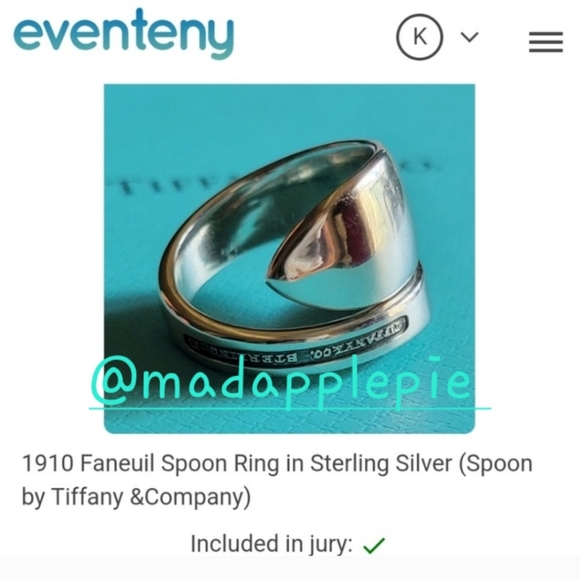 1910 Tiffany & Company Faneuil Spoon Ring #48 - Picture 12 of 14